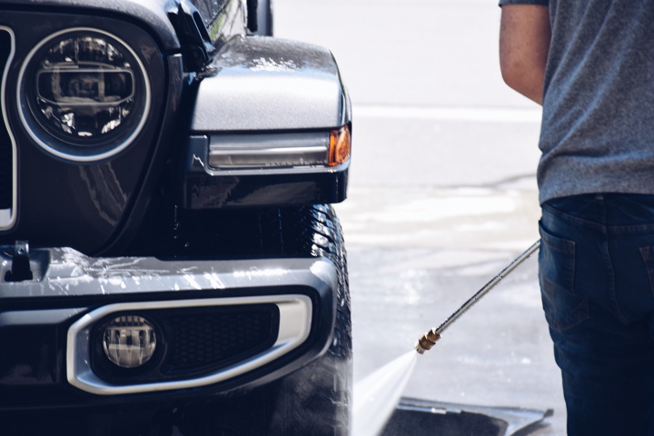 Car Cleaning with Pressure Washer Rental